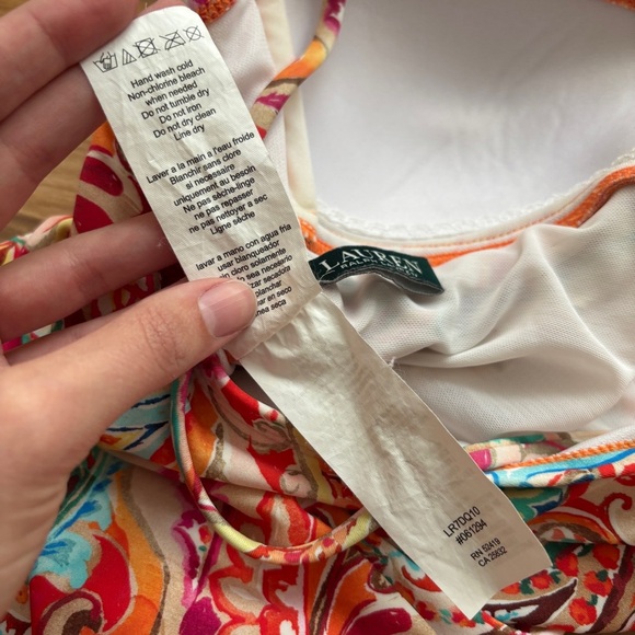 Lauren Ralph Lauren Boho Sunrise Paisley Mio One-Piece Multi Swimsuit - Picture 12 of 16